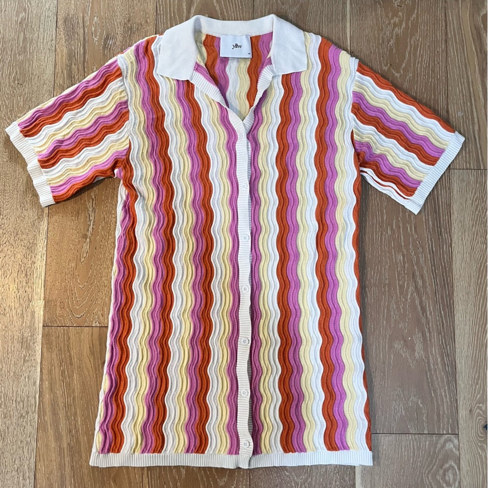 YLLW the Label Knit Felix Dress in Sorbet - size S/M - Picture 2 of 9